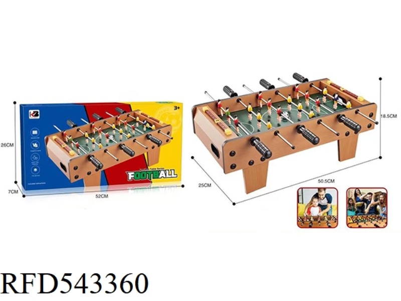 6-POLE FOOTBALL TABLE WITH SHORT FEET