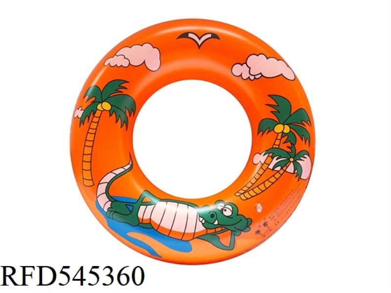 5 FISHCLOTH RINGS - ALLIGATOR (ORANGE) INFLATABLE SWIMMING RINGS