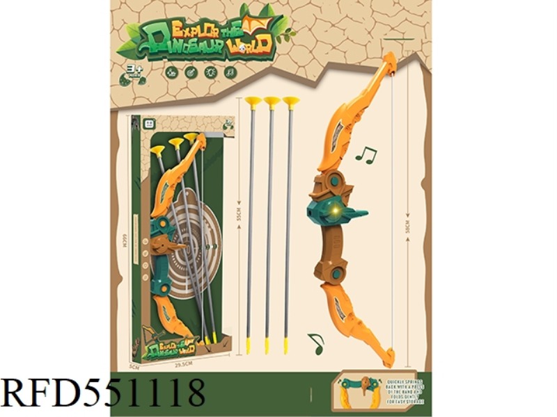 DINOSAUR BOW AND ARROW WITH LIGHTS AND MUSIC