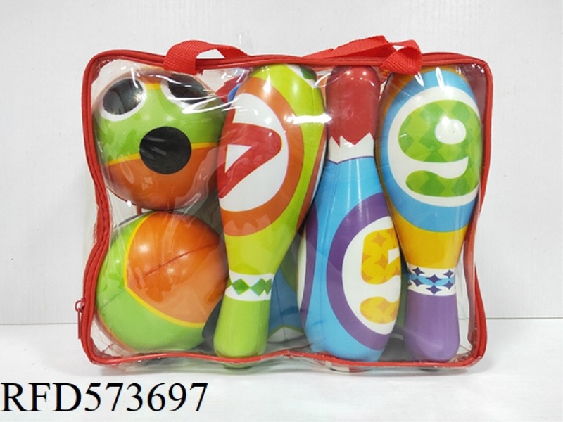LARGE PU BOWLING BALL 6+2
