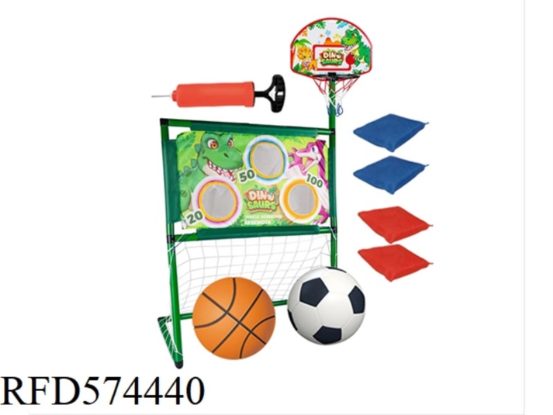 FOOTBALL BASKETBALL SHOOTING BAG RACK 3 IN 1