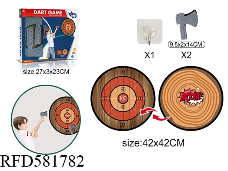 DOUBLE-SIDED AXE TARGET CLOTH