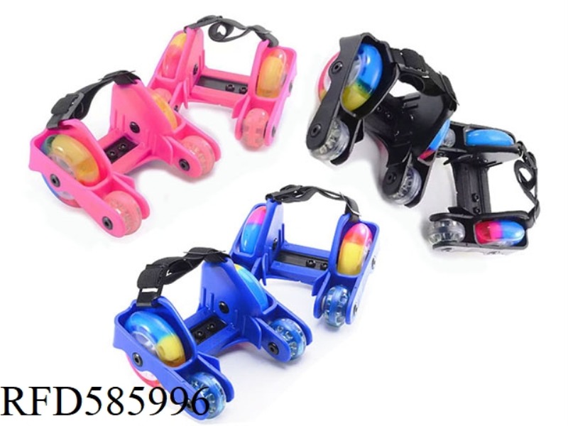 ROLLER SKATE COVER FOUR-COLOR WHEEL WITH FLINT LIGHT