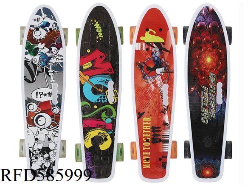 SKATEBOARD TRANSPARENT WHEEL LIGHTS