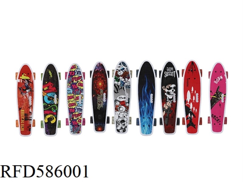 SKATEBOARD TRANSPARENT WHEEL LIGHTS, MULTIPLE SKATEBOARD PATTERNS RANDOM