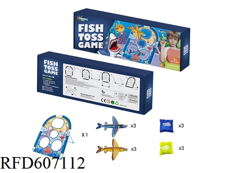 BEANBAG THROWING GAME - SHARK THEME