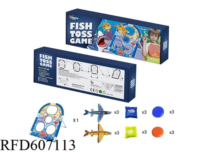 BEANBAG THROWING GAME - SHARK THEME