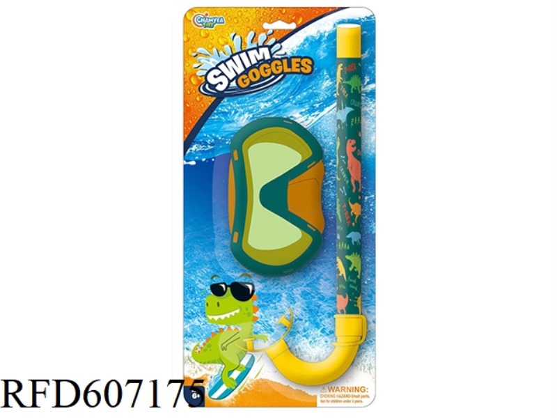 BIG SWIM GOGGLES SNORKEL SET - DINOSAUR THEME