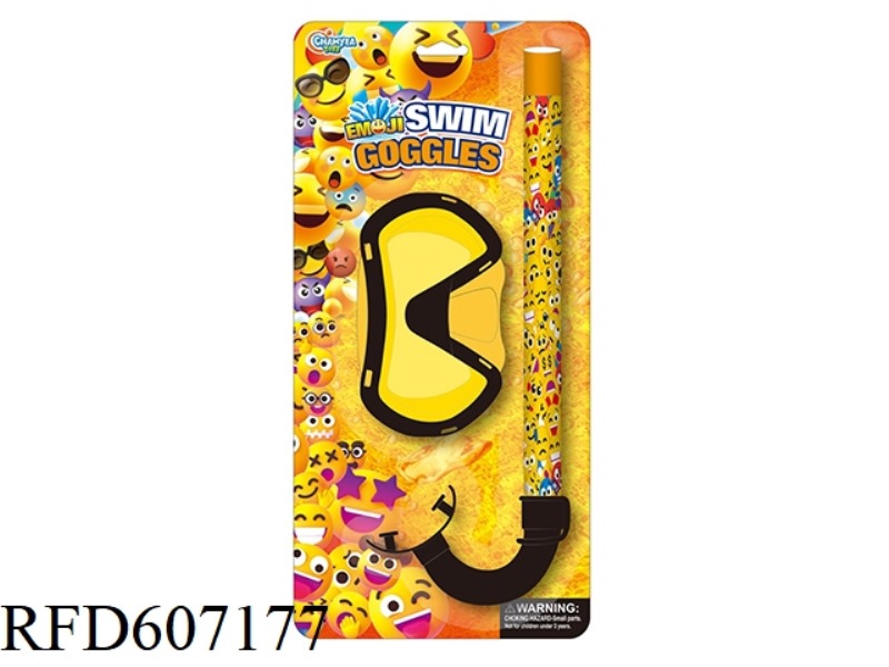 SWIMMING GOGGLES SNORKEL SET -EMOJI THEME