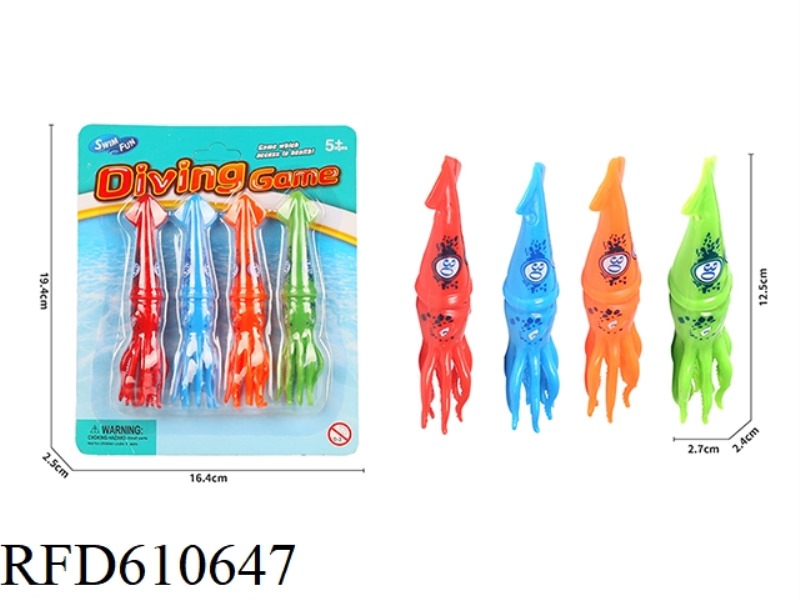 DIVING SQUID 4PCS