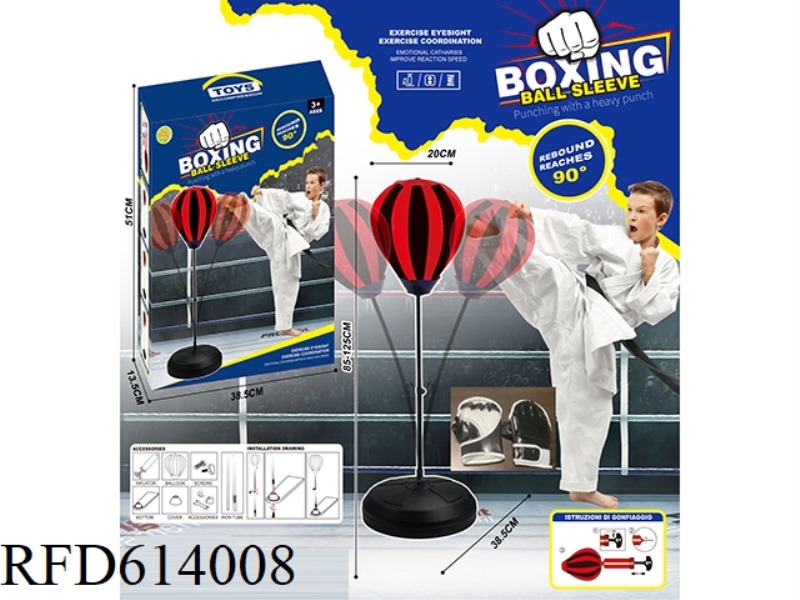 38 CM LARGE BASE SPEED BOXING BALL 20CM SET WITH HALF FINGER GLOVES