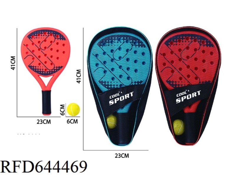 16-INCH PLASTIC HARD-FACED TENNIS RACQUET