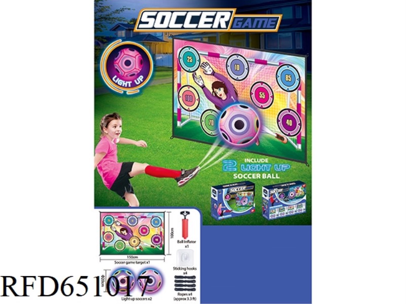 PURPLE GIRLS SOCCER CLOTH (WITH 2 LIGHT BALLS)