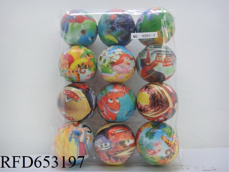 12 DIFFERENT DISNEY 2.5-INCH PU BALLS