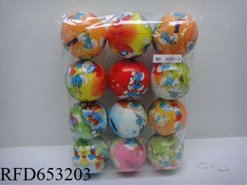 12 MULTIPLE SMURF 2.5-INCH PU BALLS