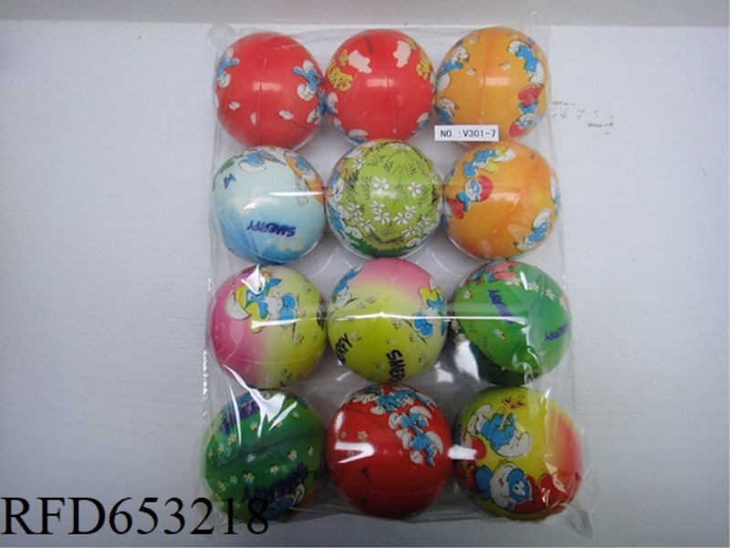 MORE THAN 12 SMURF 3-INCH PU BALLS