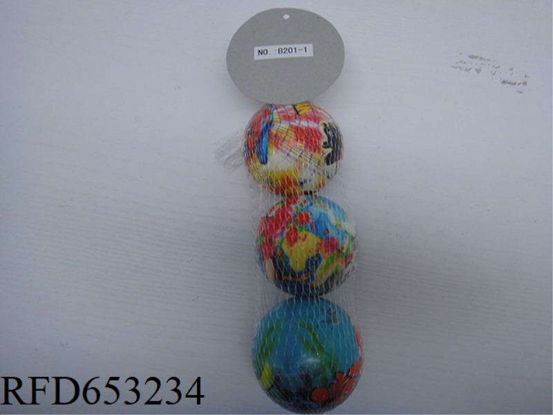 3 DIFFERENT DISNEY 2.5-INCH PU BALLS