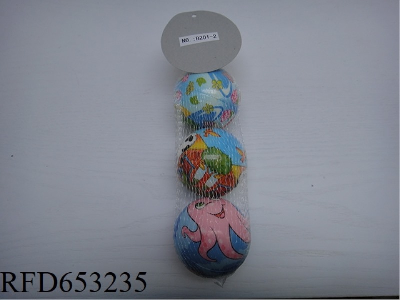 3 MULTIPLE CARTOON ANIMALS 2.5-INCH PU BALLS (NON-INFRINGEMENT)