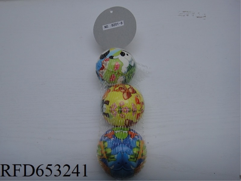 3 MULTIPLE CARTOON ANIMALS 2.5-INCH PU BALLS (NON-INFRINGEMENT)