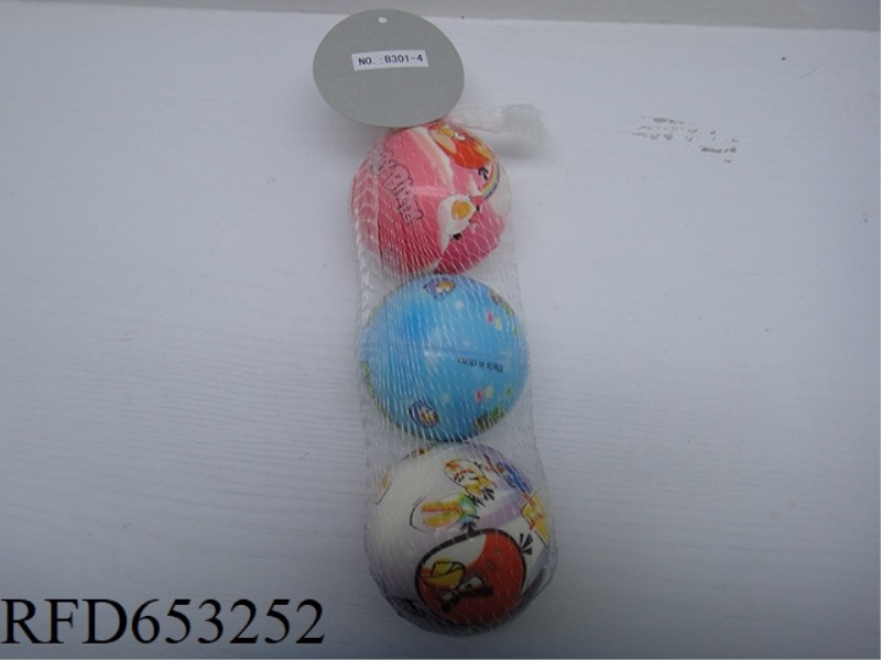 3 MORE ANGRY BIRDS 3-INCH PU BALLS