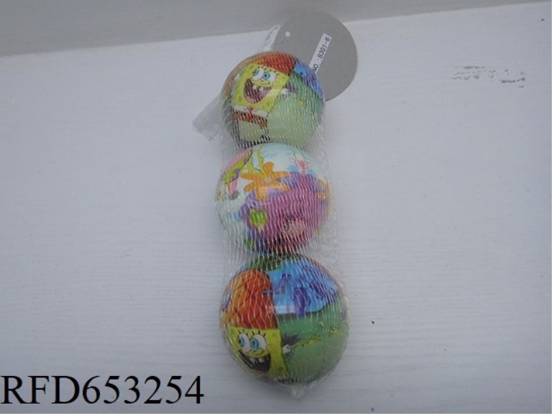 3 DIFFERENT TYPES OF SPONGEBOB 3-INCH PU BALLS