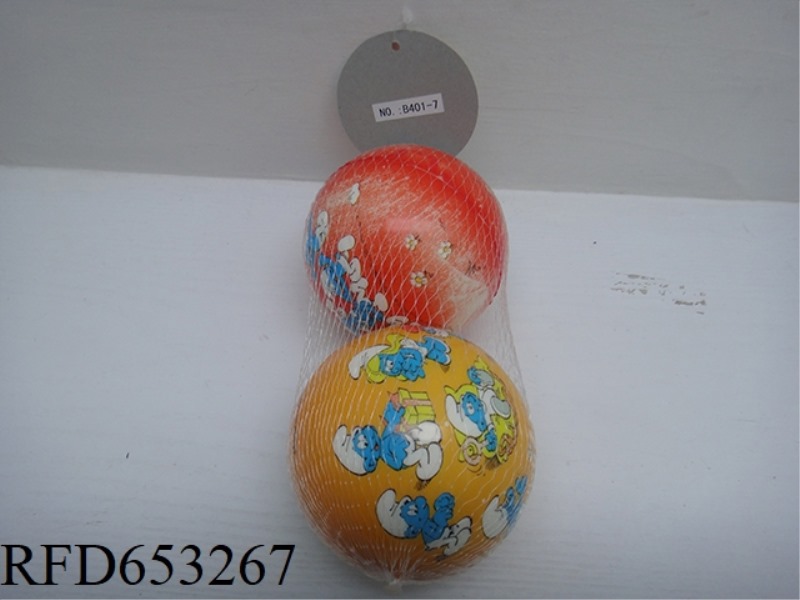 2 MULTIPLE SMURF 4-INCH PU BALLS