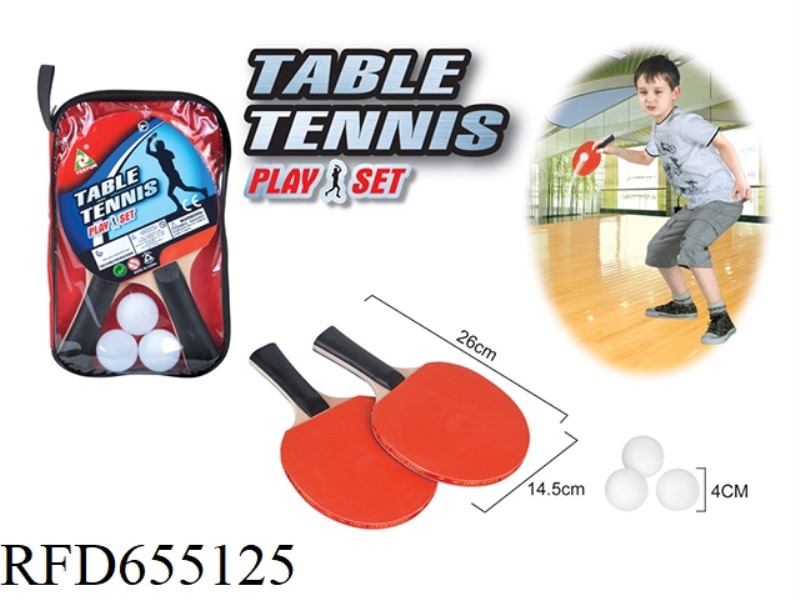 TABLE TENNIS RACKET WITH PLASTIC HANDLE