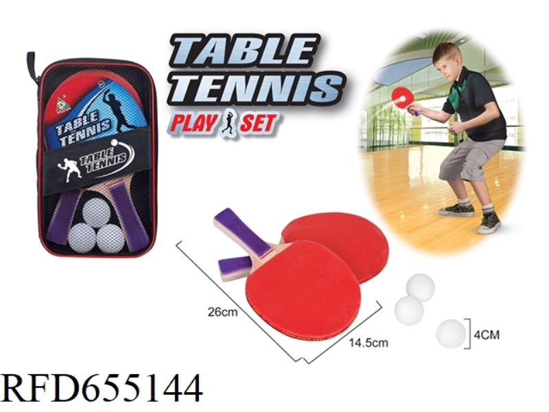 PING-PONG RACKET WITH WOODEN HANDLE