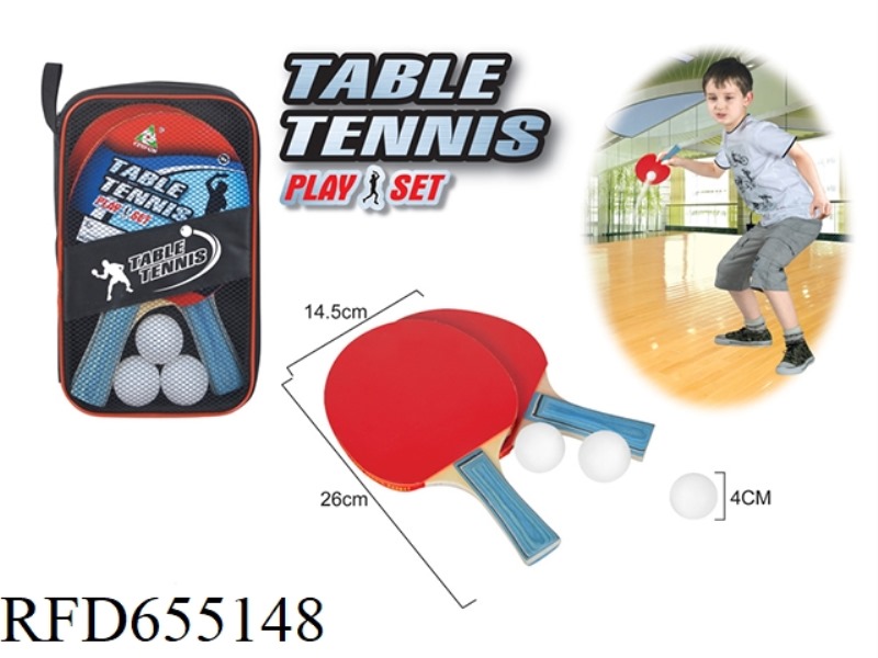 PING-PONG RACKET WITH WOODEN HANDLE