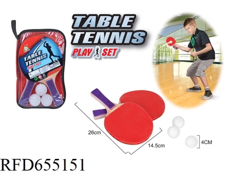 PING-PONG RACKET WITH WOODEN HANDLE