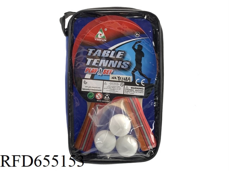PING-PONG RACKET WITH WOODEN HANDLE