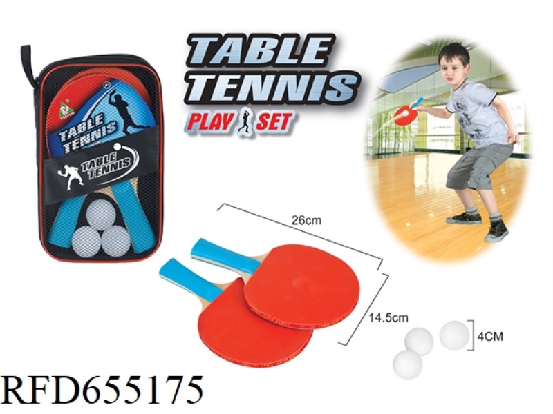 TABLE TENNIS RACKET WITH PLASTIC HANDLE