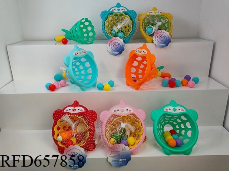 NAUGHTY MONKEY LACE PARENT-CHILD PAIR CATCHES THE BALL WITH 2 SHOTS AND 6 BALLS