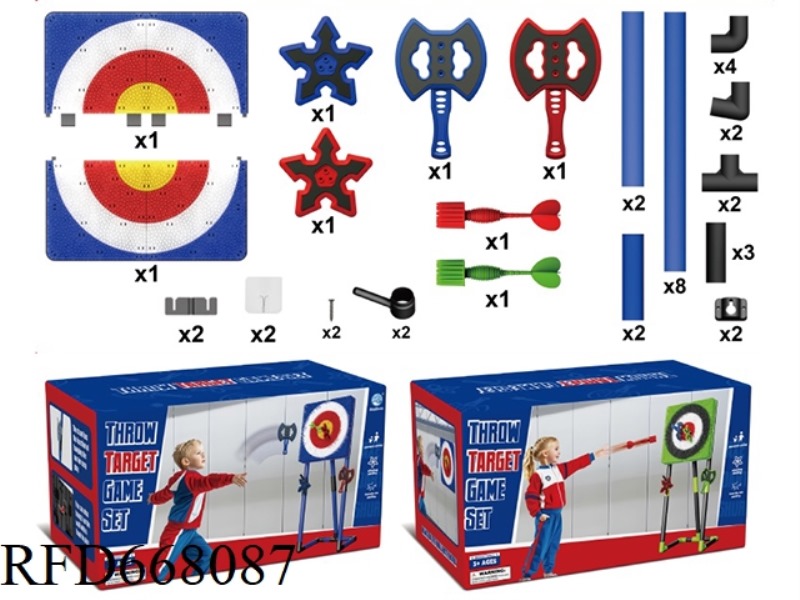 DART AND AXE THROWING AT THE TARGET (BLUE)