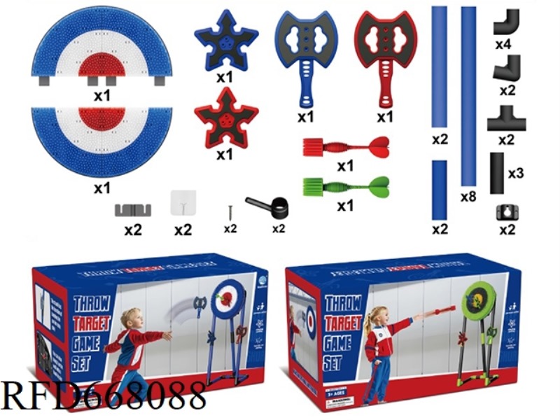 DART AND AXE THROWING AT THE TARGET (BLUE)