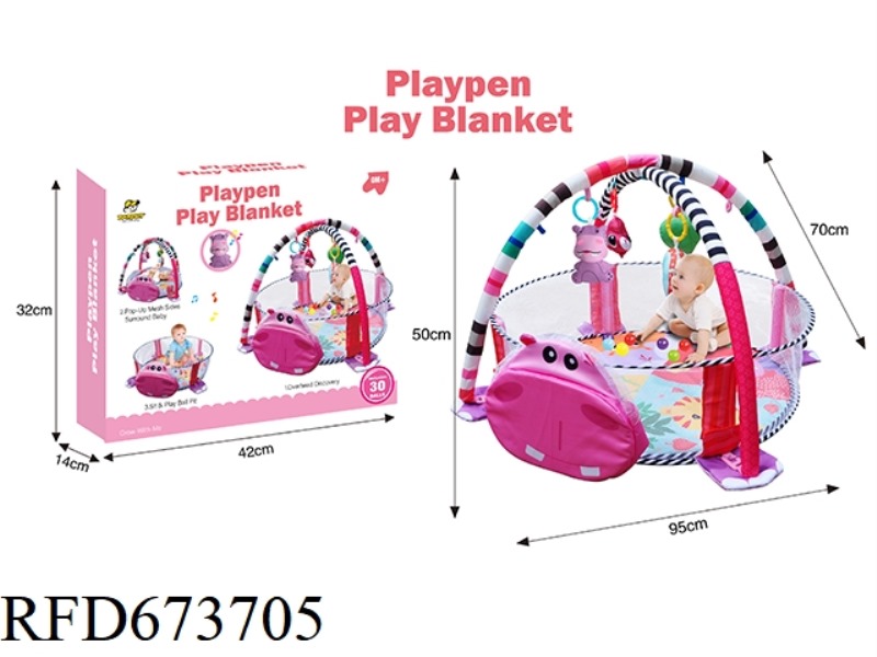 RHINO BABY FITNESS FRAME, FENCE, GAME POOL WITH 30 OCEAN BALLS