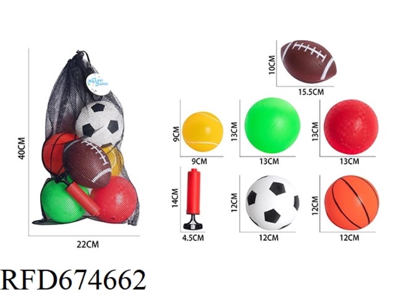 RUGBY + FOOTBALL + BASKETBALL + VOLLEYBALL + TENNIS + LAWN BALL
