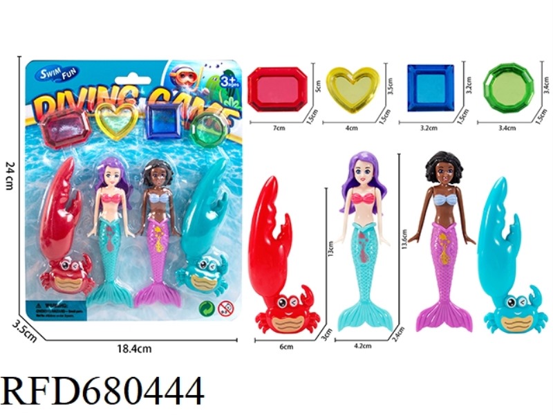DIVING CRAB MERMAID SET 8 PIECES