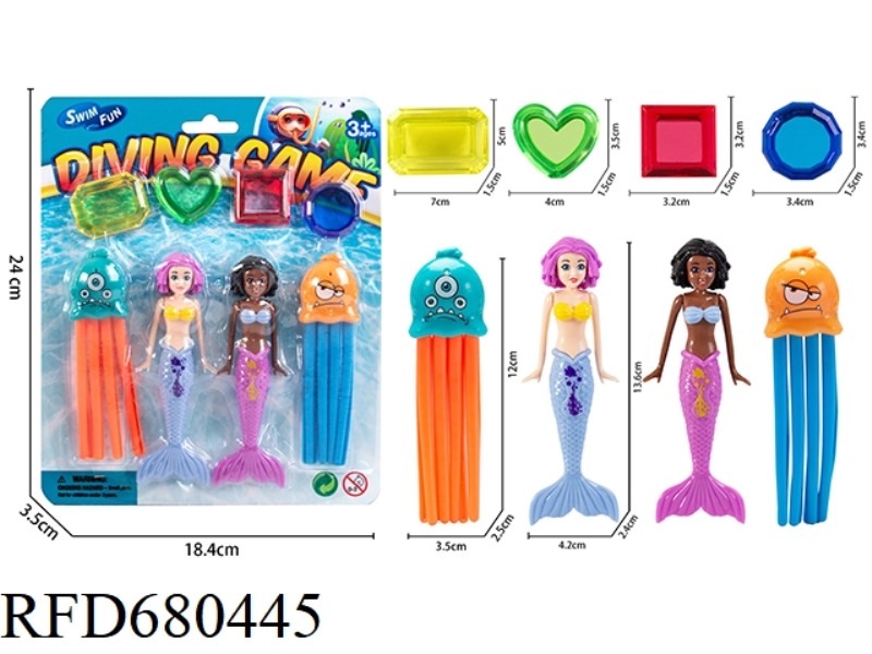 DIVING JELLYFISH MERMAID SET 8 PIECES