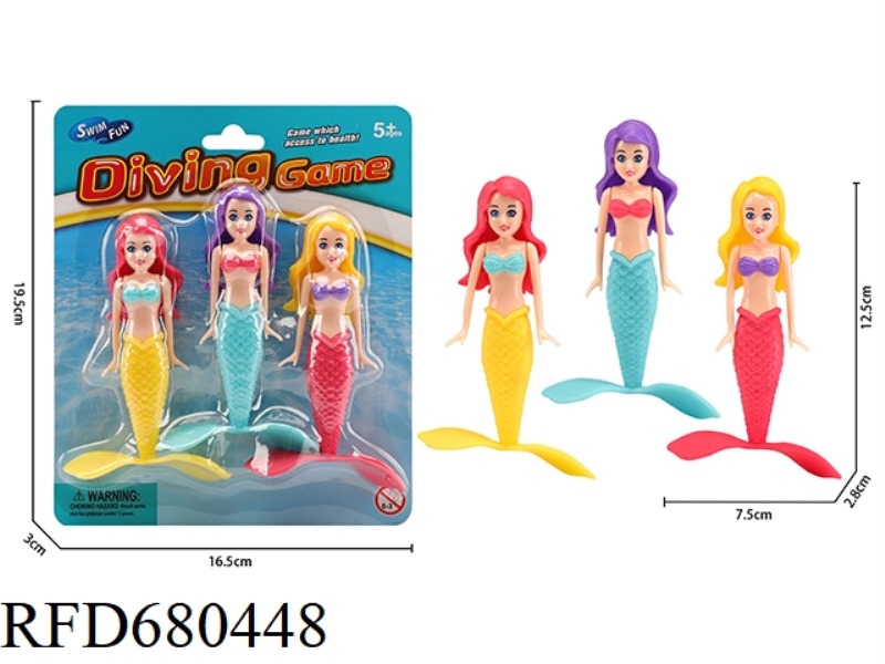 ROTATING MERMAID 3PCS