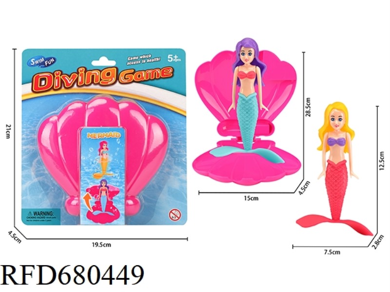 SHELL + ROTATING MERMAID