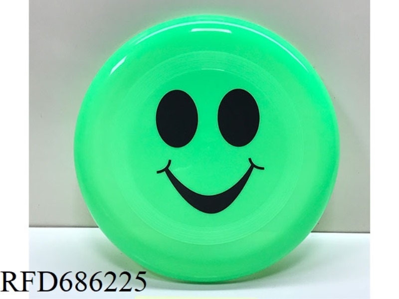 A 23CM WIDE SMILING FACE FRISBEE