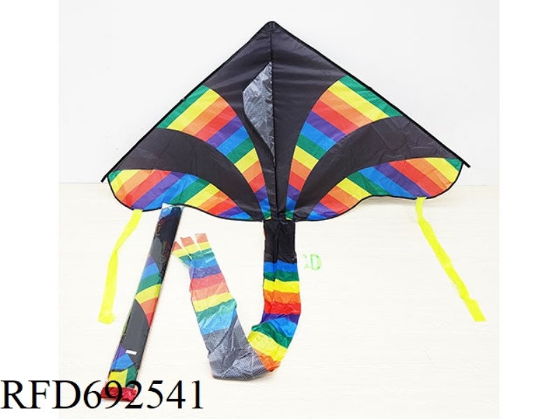 1.55-METER BLACK AND COLORED KITE (WITH STRING)