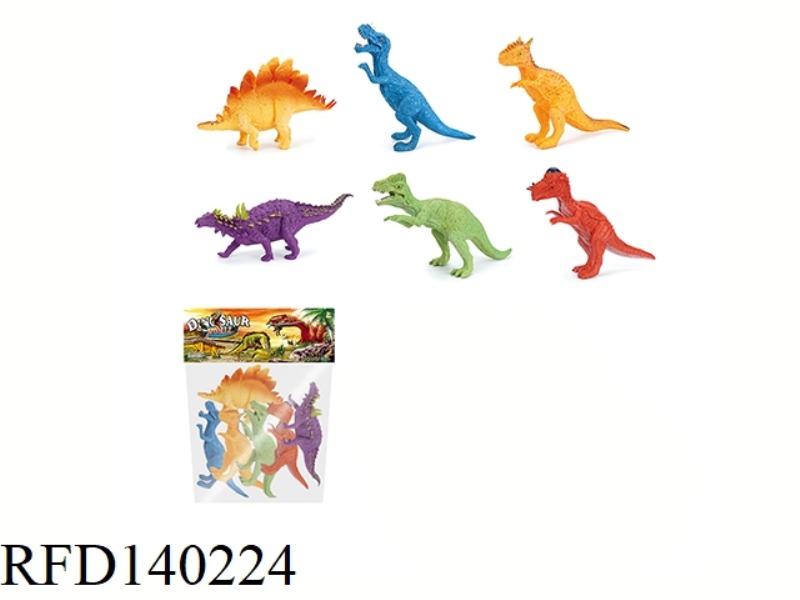 6PCS 9-INCH DINOSAUR SET