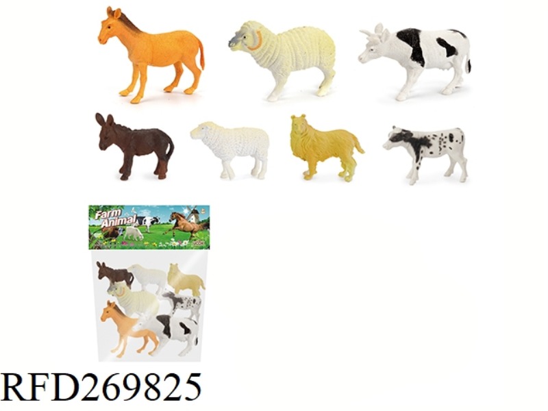 7PCS 4-5 INCH FARM ANIMAL SET