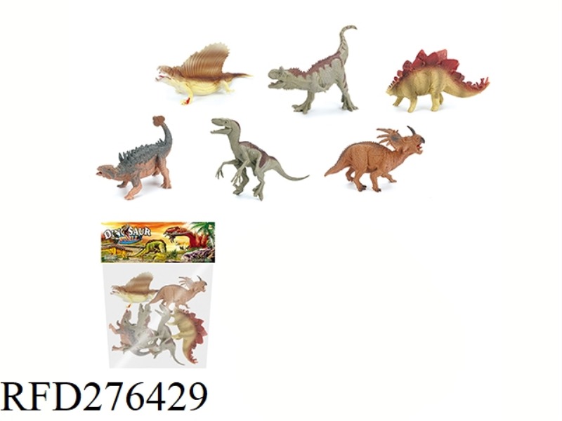 6PCS 6 INCH DINOSAUR SET