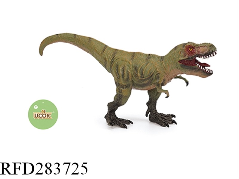 ENAMELLED COTTON GREEN TYRANNOSAURUS REX