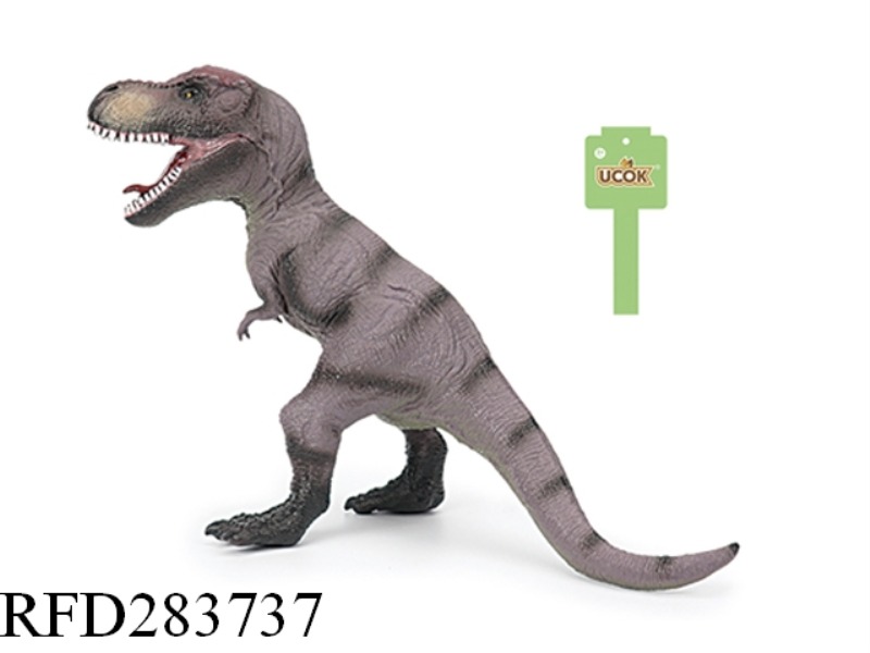 A STANDING T-REX WITH AN IC SOUNDING COTTON ENAMEL