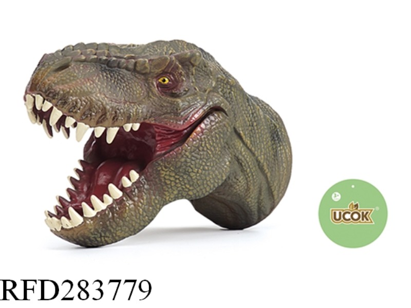 ARMY GREEN TYRANNOSAURUS REX HAND PUPPET