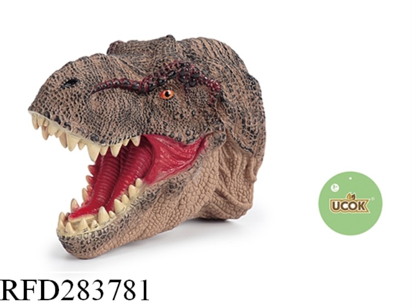 BROWN TYRANNOSAURUS REX HAND PUPPETS